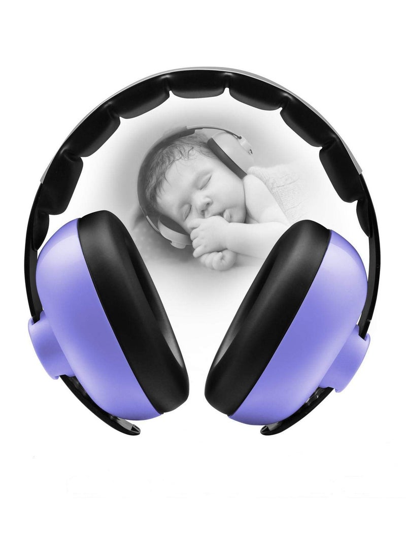 Excefore Baby Ear Protection Noise Cancelling Headphones for Babies for 3 Months to 2 Years, Purple - Image 1