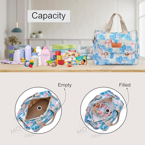 Motherly Glory Tote Diaper Bag for Mothers for Travel, Maternity Bag for Newborn Baby, Multiple Pocket Water Resistant Baby Bag (Flamingo) - Image 3