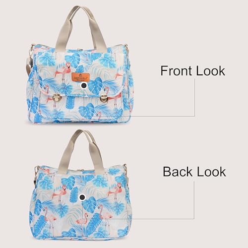 Motherly Glory Tote Diaper Bag for Mothers for Travel, Maternity Bag for Newborn Baby, Multiple Pocket Water Resistant Baby Bag (Flamingo) - Image 2