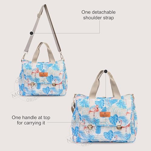 Motherly Glory Tote Diaper Bag for Mothers for Travel, Maternity Bag for Newborn Baby, Multiple Pocket Water Resistant Baby Bag (Flamingo) - Image 5