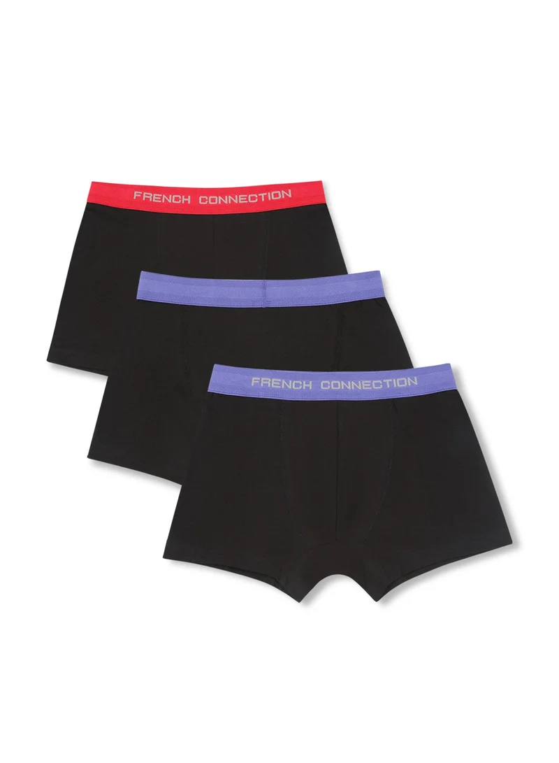 فرنش كونكشن 3 Pack Multi-Color Solid Briefs