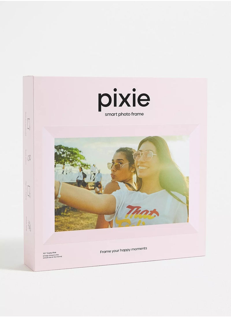 Pixie إطار صور رقمي ذكي | عرض صور وفيديو متصل بشبكة WiFi، دقة عالية كاملة، شاشة تعمل باللمس مقاس 10.1 بوصة، مكبر صوت مدمج، منفذ Type-C وMicro SD، هدية رائعة للعائلة والأصدقاء والآباء - وردي  - Image 1
