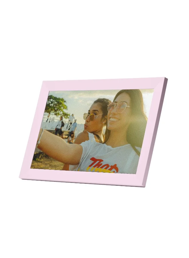 Pixie Smart Digital Photo Frame | WiFi Connected Picture & Video Display, Full HD, TouchScreen 10.1" size, Built-in Speaker, Type-C & Micro SD port, Great Gift for Family, Friends, Parents - Pink