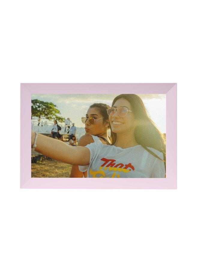 Smart Digital Photo Frame | WiFi Connected Picture & Video Display, Full HD, TouchScreen 10.1" size, Built-in Speaker, Type-C & Micro SD port, Great Gift for Family, Friends, Parents - Pink