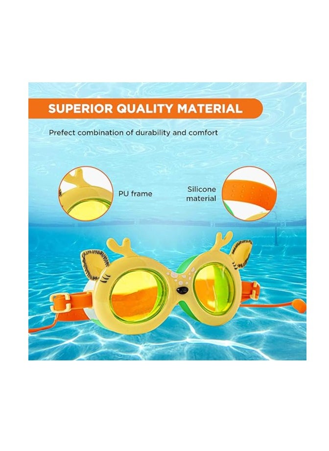 ENDLESS  EL1003 Children Swimming Goggle with Anti-Fog and UV Protection | Material : Silicon, PU | Attached Ear Buds and Adjustable Strap | Soft Silicone Gasket for Leak Proof | Hard Case  - Image 3