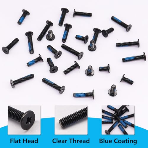 Bemaka 500PCS Laptop Screws Notebook Computer Screws Kit 20 Sizes Blue Nylok Screws M2 M2.5 M3 Laptop Replacement Computer Screws for Motherboard SSD PC Fan Hard Drive - Image 4