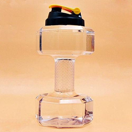 Dulcii 2.2L Dumbbell Shape Water Bottle, PETG Eco-friendly Sports Fitness Exercise Water Jug for Gym, Yoga, Running, Outdoors, Cycling, and Camping (Transparent) - Image 4