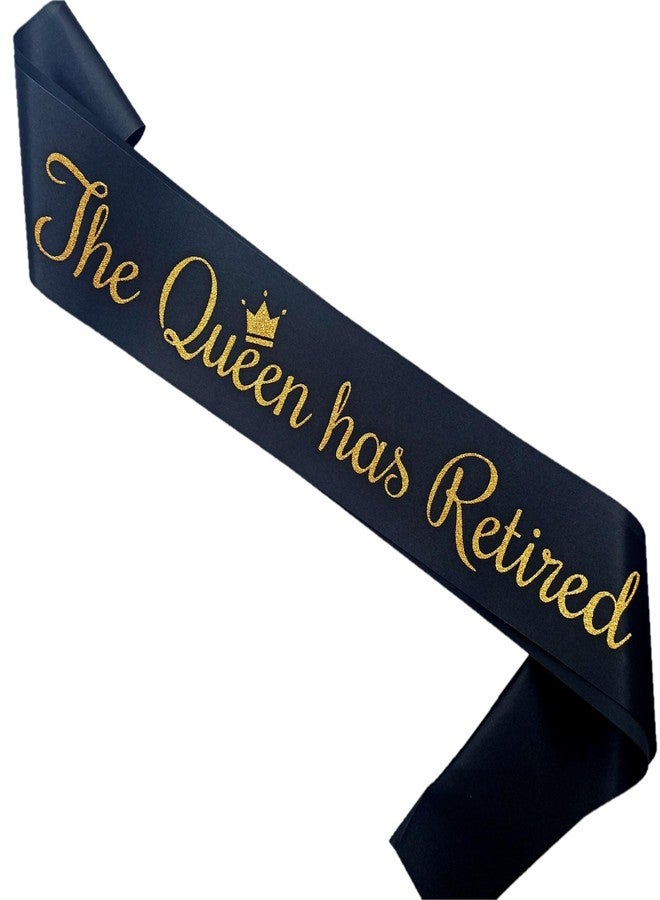ماجنوسون جاردن وشاح "تقاعد الملكة" من حديقة ماغنوسون، أفكار لحفلات التقاعد والوداع، لوازم حفلات "تقاعد الأسطورة"، هدايا للمتقاعدات، زينة حفلات التقاعد باللونين الأسود والذهبي - Image 1