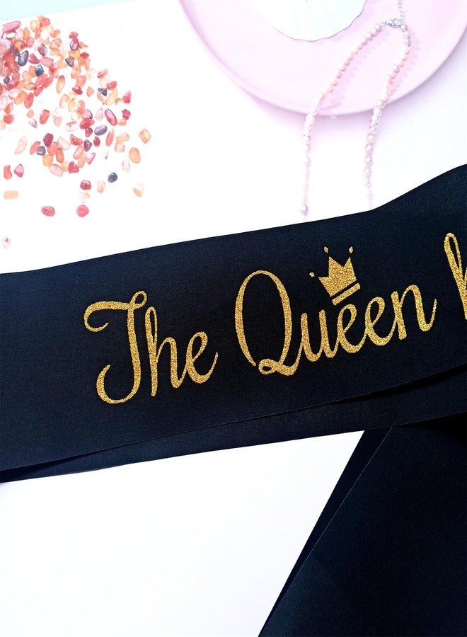 ماجنوسون جاردن وشاح "تقاعد الملكة" من حديقة ماغنوسون، أفكار لحفلات التقاعد والوداع، لوازم حفلات "تقاعد الأسطورة"، هدايا للمتقاعدات، زينة حفلات التقاعد باللونين الأسود والذهبي - Image 2