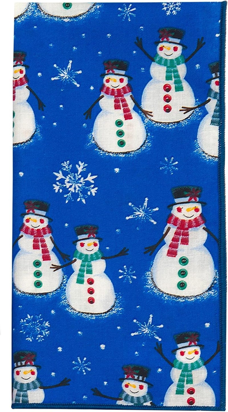 Decorative Things Christmas Napkins Cloth Napkins Christmas Table Decor Christmas Table Setting Winter Wonderland Snowman Decor Cotton Linen Napkins 18 Dinner Set 4 - Image 5