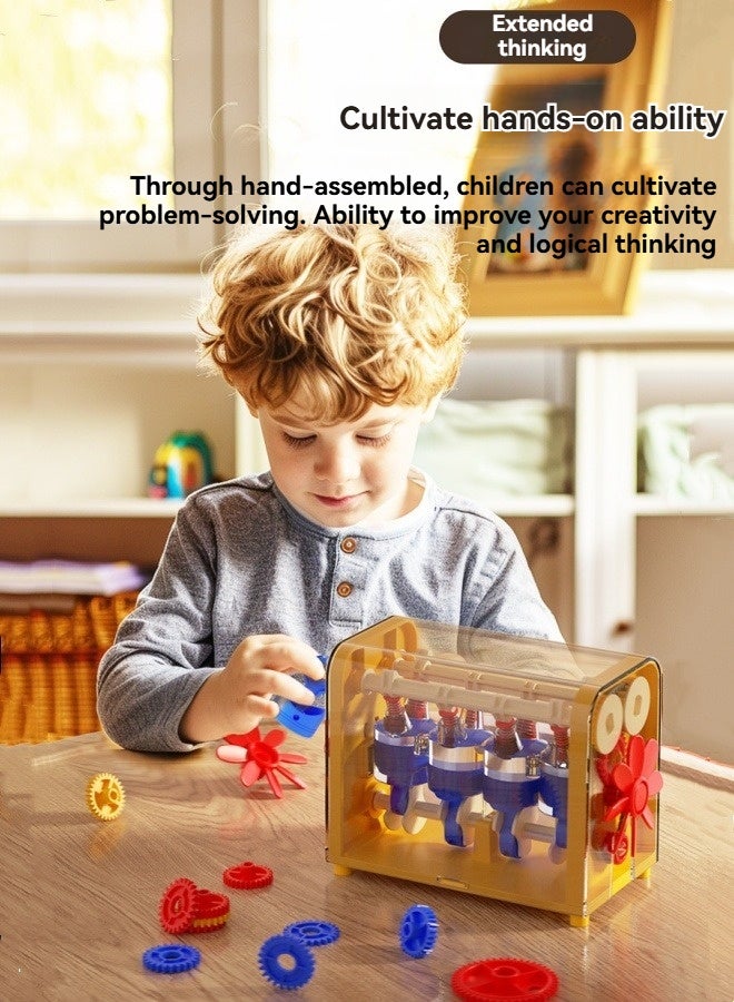 M MIAOYAN Engine model assembly toys science experiment children's mechanical enlightenment building block toys  - Image 3