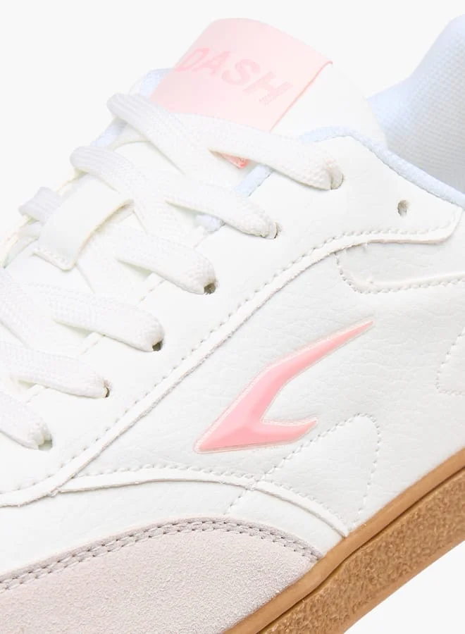 Dash Women Panelled Sneakers with Lace-Up Closure