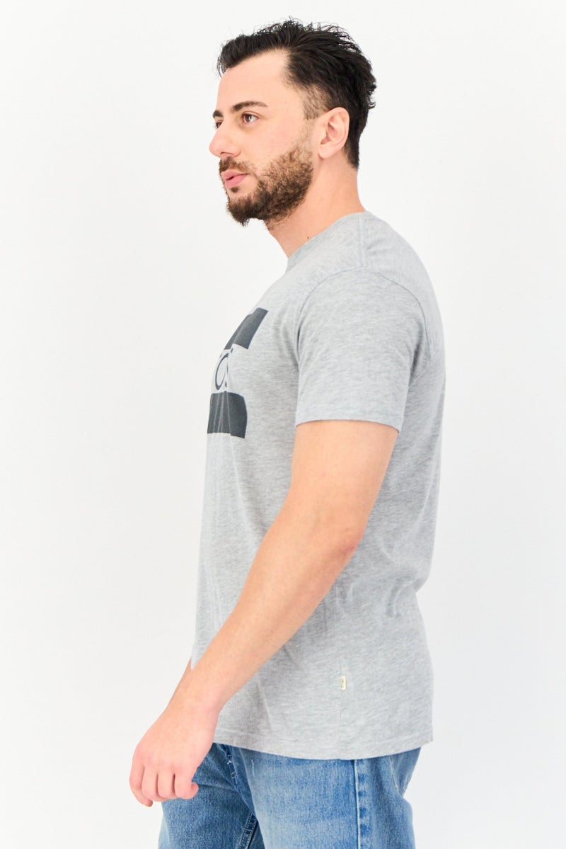 TOMS Men Crew Neck Short Sleeve Brand Logo T-shirt, Grey - Image 3