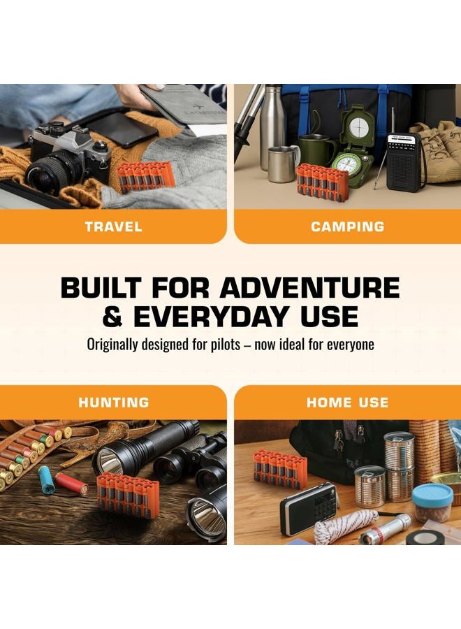 Storacell AA Battery Storage Caddy, Orange, Holds 12 Batteries (Not included) - Image 3