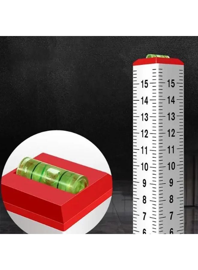 Red 2pcs Tile Leveling Ruler with Spirit Level Industrial Measuring Tool - Image 5