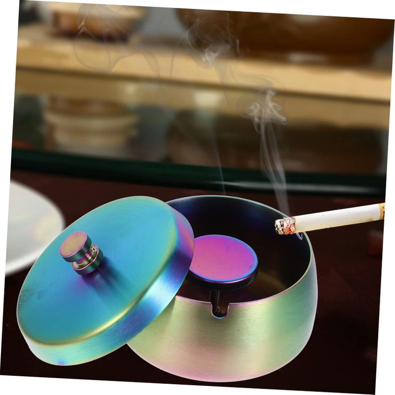 Standing Stainless Steel Windproof Ashtray Outdoor Car Cigar Ash Holder Home - Image 4