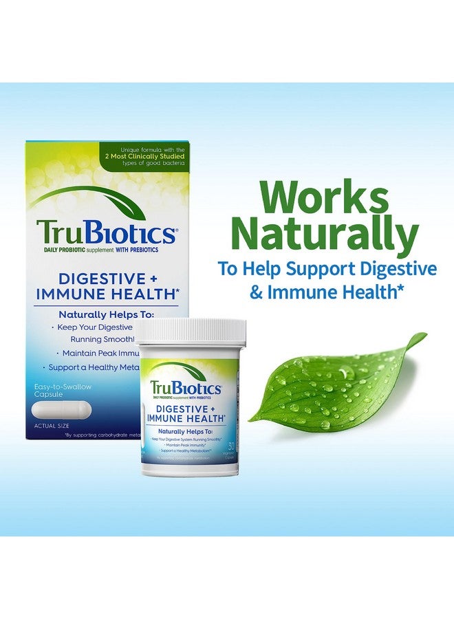 TruBiotics Probiotics for Digestive & Immune Health, Supports Regularity & Helps Relieve Abdominal Discomfort, Gas & Bloating, 2 Clinically Studied Probiotic Strains, Plus Prebiotics, 60 Capsules - Image 4