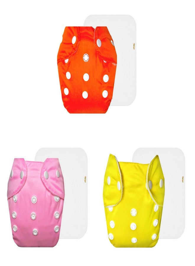 حفاضات دمبلدو لايت القماشية مع حشوة قطنية (عبوة من 3) | ملائمة تمامًا | مانعة للتسرب | مناسبة للسفر | مصممة من قبل أمهات | من 3 أشهر إلى سنتين | للجنسين - Image 1