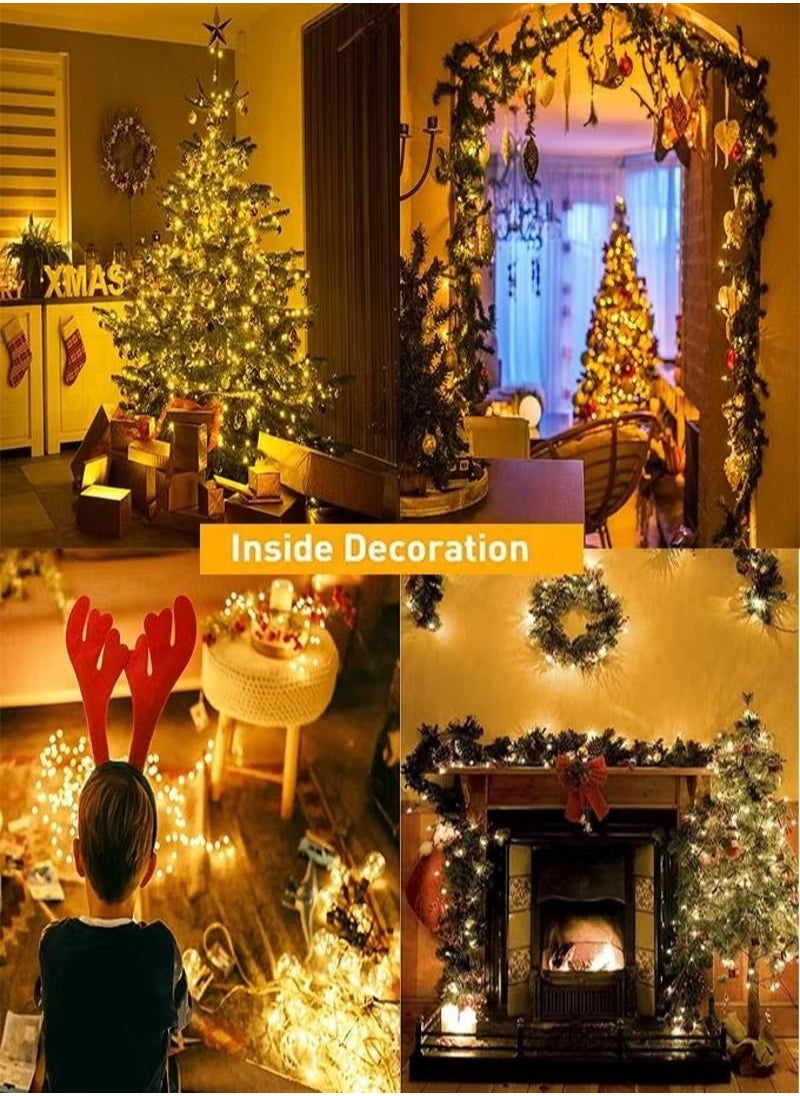 HuHa - 50M Christmas String Light, Fairy Lights Plug in LED For Christmas Festival Decoration String Light Warm White - Image 1