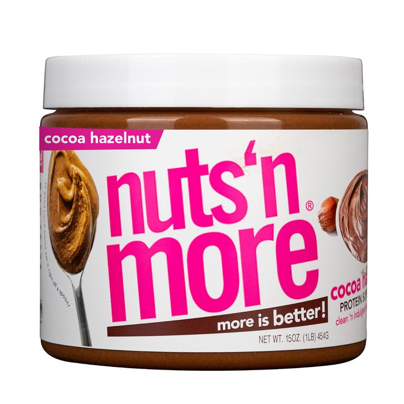 nuts'n more Nuts N More Cocoa Hazelnut Butter Spread  High Protein Low Carb Low Sugar Gluten Free NonGMO AllNatural Keto Nut Butter Snack 15oz Jar - Image 3
