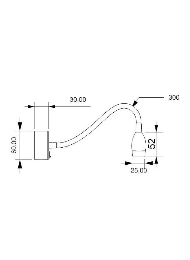 إنارة سيرة إنارة جداري بجانب السرير لغرف النوم او الفنادق بيضاوي المنيوم ورملايت  3 وات أسود B8101 - Image 3