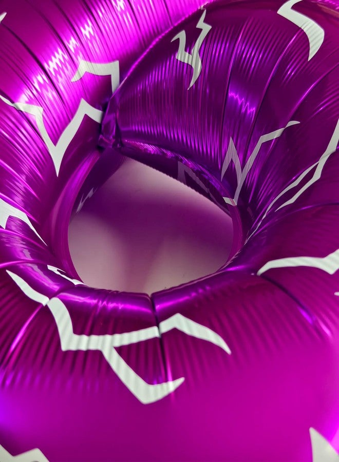 CHOOSE-IT 40 Inch K-pop Music Movie Hunter Theme Party Number 6 Balloon Purple Kpop Lightning Demon Mark Design Large Foil Mylar Balloon, Birthday Anniversary Decor Garland Arch Supplies - Image 5
