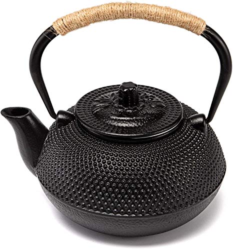 suyika Japanese Tetsubin Cast Iron Teapot Tea Kettle pot with Stainless Steel Infuser for Stovetop Safe Coated with Enameled Interior 30 oz/900 ml - Image 1