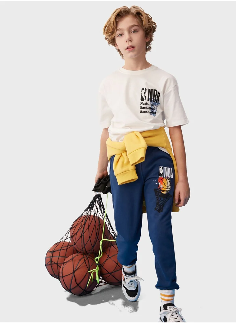 ديفاكتو Boy Nba Wordmark Sweatpants