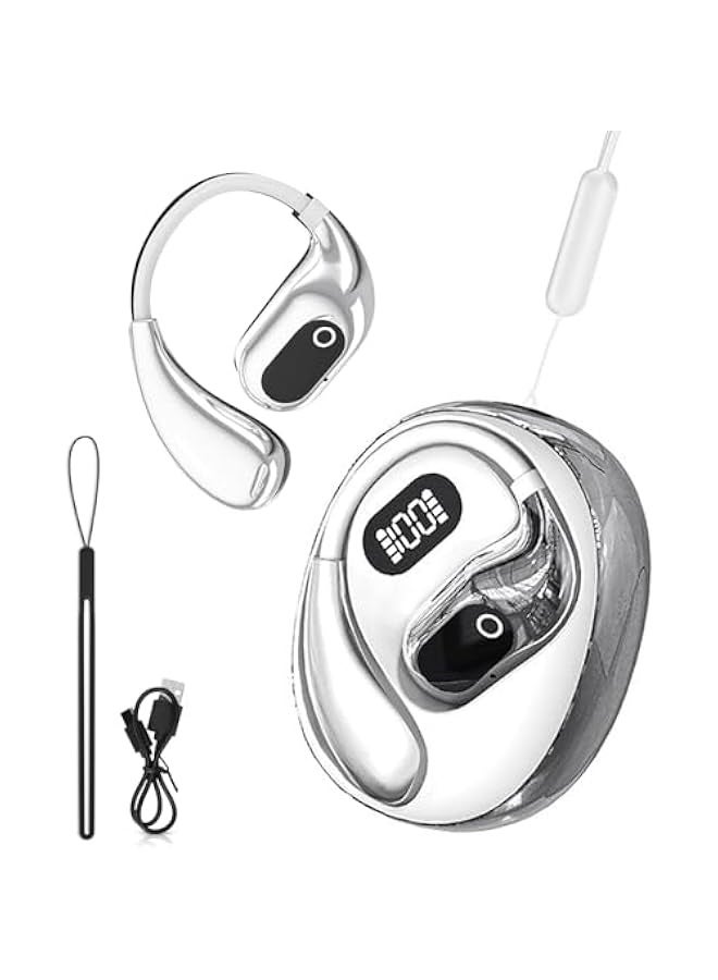 Topleo Multi-language Smart Translation Bluetooth Headset, Al Translator Earphones, AI Translation Wireless Bluetooth Earbuds, Voice Translator Device, 138 Languages, Gift for Men and Women (White) - Image 1