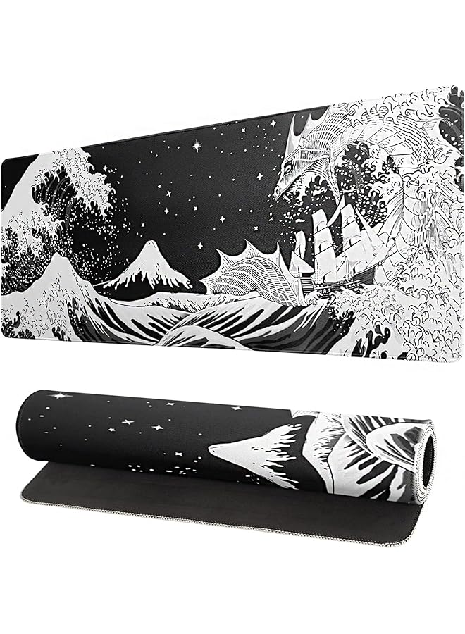 erorex Large Mouse Pad Gaming Mouse Pad Slip Rubber Base Water Resist Keyboard Pad Large Gaming Mouse Pad Xl With Stitched Edges Desk Pad For Office And Home.· - Image 1