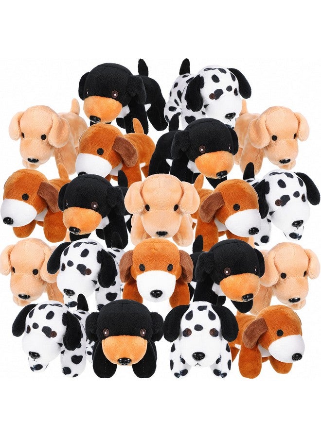 Sosation 20 Pcs Mini Plush Stuffed Puppy Bulk Back To School Gift Dog Party Favor Gift Toy Soft Plush Dog For Goodie Bag Fillers Kids Baby Show Birthday Carnival Prize Party(Vivid Color,Spot Style) - Image 1