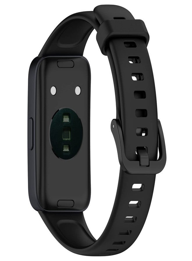 AWADUO Replacement Band Compatible with Huawei Band 8, Replacement Silicone Wrist Strap Bracelet Band, Soft And Durable(Black) - Image 1