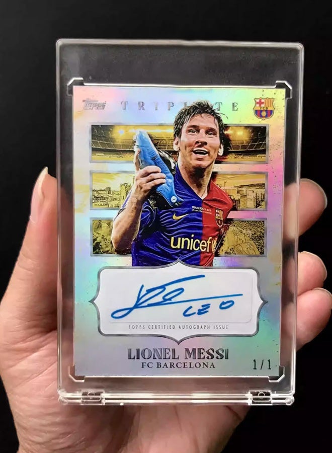 Topps Lionel Messi Football Signature Trading Card Single Autographed Soccer Card Refractor Collector’s Edition Sports Memorabilia for Fans and Collectors - Image 2