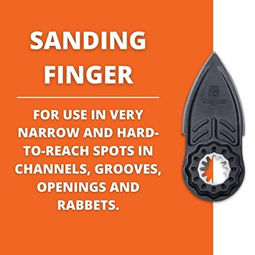 Fein Starlock Finger-Shaped Sanding Pad with Hook & Loop Attachment - Precision Sanding for Tight, Intricate Areas, Protective Backing Plate, 2-Pack - 63806159220 - Image 3