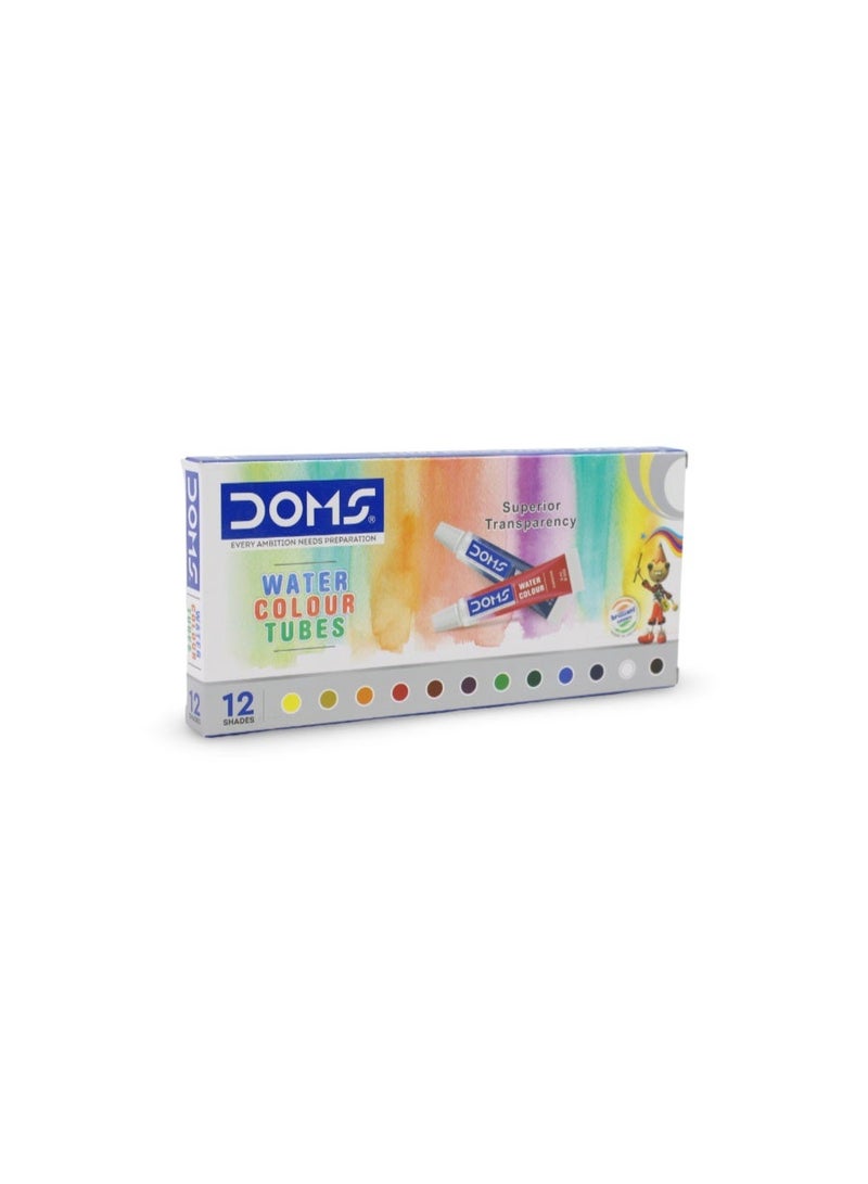 Doms Water Colour Tube Set – 12 Shades - Image 1