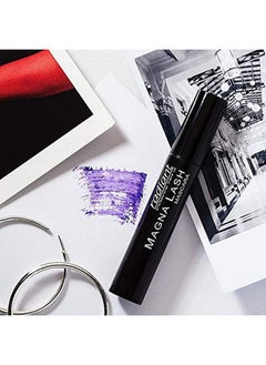 RADIANT PROFESSIONAL MAKE UP / HELLENICA Radiant Professional Magna Lash Mascara Volume And Curl Silicone Brush Deep Color Smudge Proof Lengthening Lashes Cruelty Free Natural Wax For Healthy Eyelashes 0.43 Ounces Violet  - Image 5