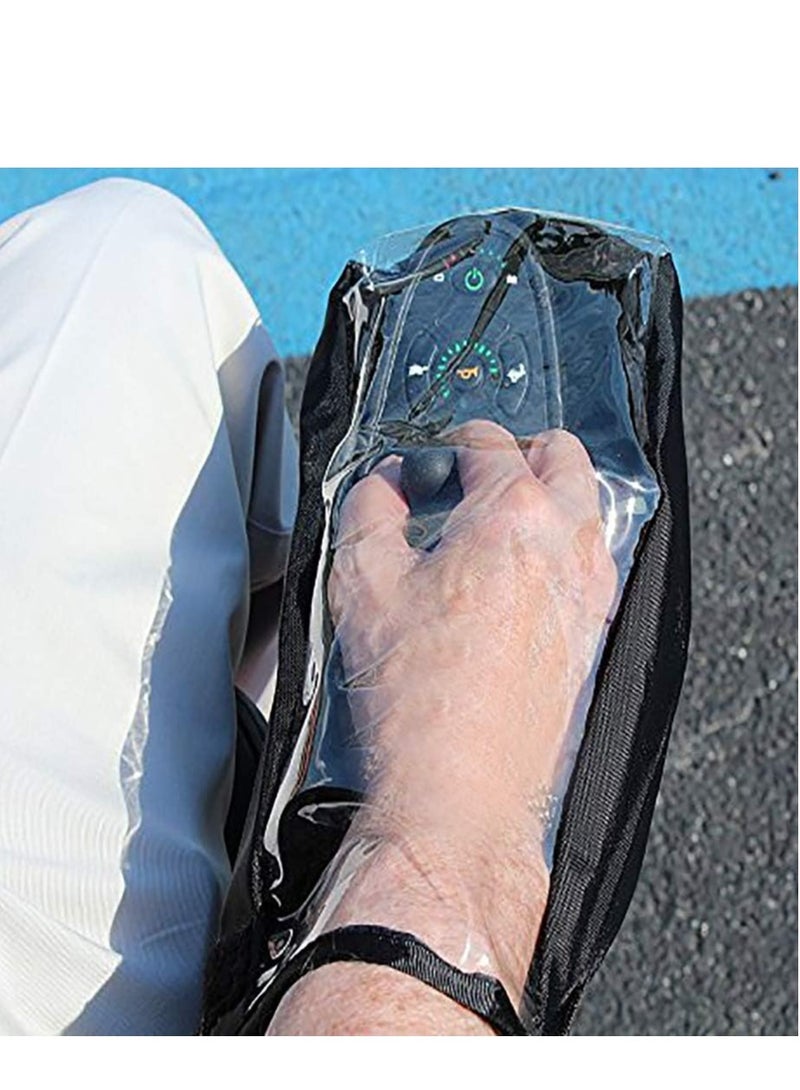 سيوسي غطاء لوحة التحكم في الكرسي المتحرك الكهربائي، غطاء مطر شفاف مقاوم للماء ومتين بعصا التحكم في الكرسي المتحرك، غطاء مقاوم للماء لحماية وحدة التحكم في الطاقة للمعاقين وكبار السن (أسود) - Image 4