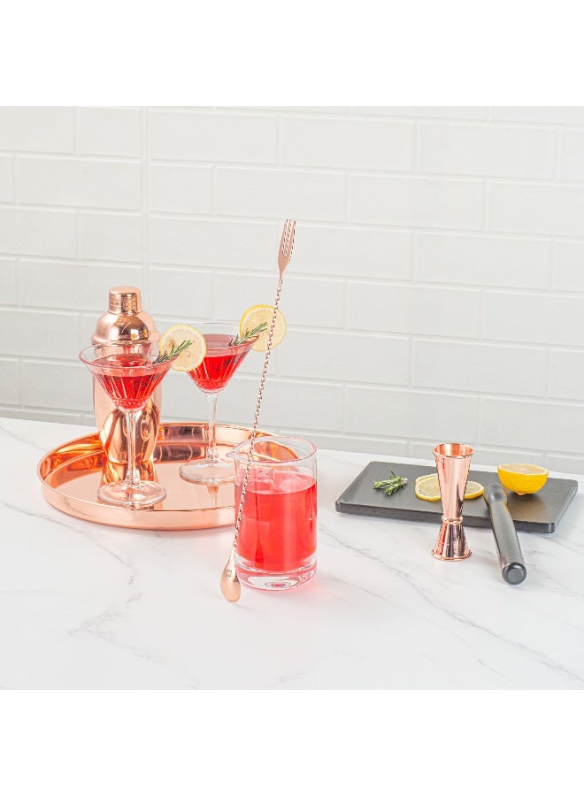 Restaurantware Bar Lux 16 Inch Bar Spoon, 1 Fork Tip Stirrer Spoon - Long, Commercial, Copper-Plated Stainless Steel Mixing Spoon, For Stirring And Mixing For Professionals - Image 4