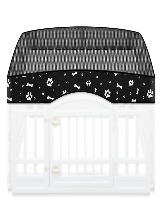 SilTriangle Dog Playpen Mesh Top Lid Fits for 36 Inch 4 Panels Crate Cover Regular Square Plastic Exercise Pet Pen, Breathable Pet Playpen Shade Covers for Dog Crate Pad, Cover Only, Fence Not Included(Black) - Image 1