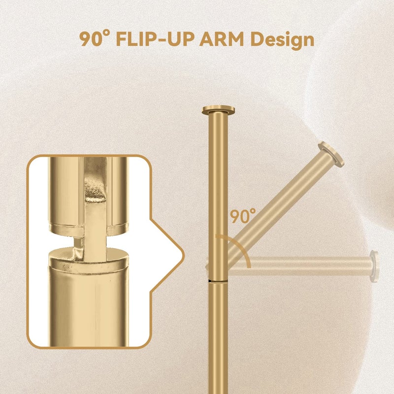 RRM Toilet Paper Holder Stand  Bathroom Free Standing Toilet Paper Holder with Reserve Storage 3-4 Toilet Paper Rolls  22-inch Stainless Steel Toilet Paper Holder Stand (Golden) - Image 5