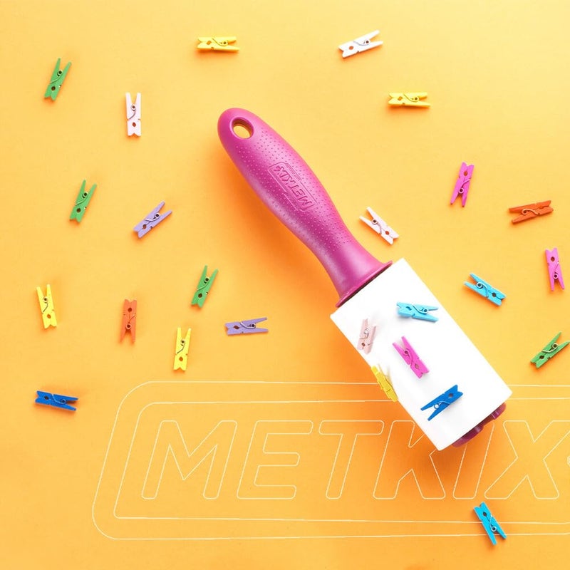 Metkix بكرات الوبر من ميتكيكس لشعر الحيوانات الأليفة شديد الالتصاق | أغطية الحماية | مزيل شعر ميجا 600 ورقة للكلاب والقطط والحيوانات الأليفة | بكرة الوبر للملابس والأريكة والسرير والسجاد والمزيد | عبوات لينت رولر - Image 5