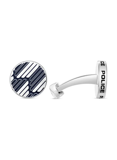 بوليس Graph Stainless Steel Gents Cufflinks With Blue EnamelPEAGC0022303
