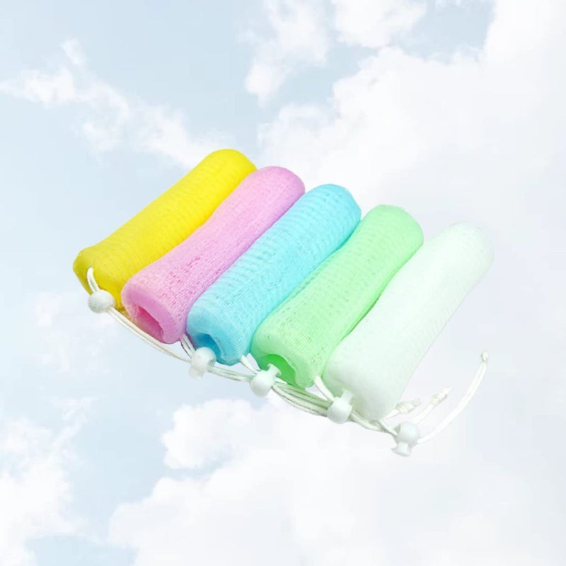Healifty 15pcs Bath Sink Soap Scrubber Holder Bubble Maker Scrubbing Net Storage Bag for Handmade Soap Easy to Dry Bubble Net - Image 3