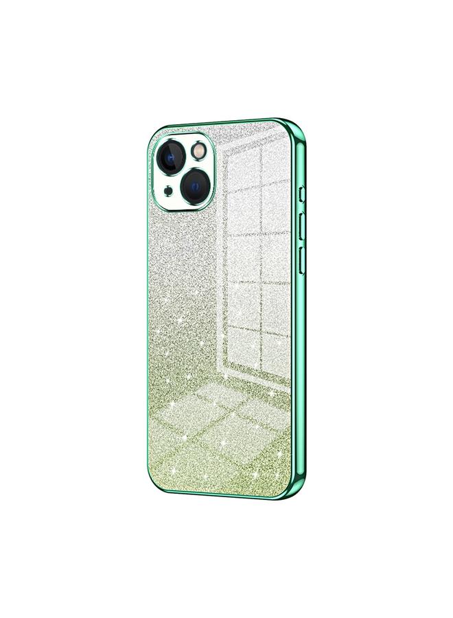 اس-توب جراب لهاتف iPhone 13، جراب هاتف مطلي بالكهرباء بلون مسحوق لامع متدرج - Image 1