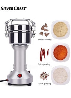 SILVER CREST Silver Crest Stainless Steel Electric Cereal Grinder Cereal Grinder Powder Machine Herb Grinder Fast Speed Spice Mill Powder Machine for Kitchen Cereal, Coffee, Pepper, Beans, Nuts Spices  - Image 1