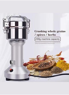 SILVER CREST Silver Crest Stainless Steel Electric Cereal Grinder Cereal Grinder Powder Machine Herb Grinder Fast Speed Spice Mill Powder Machine for Kitchen Cereal, Coffee, Pepper, Beans, Nuts Spices  - Image 2