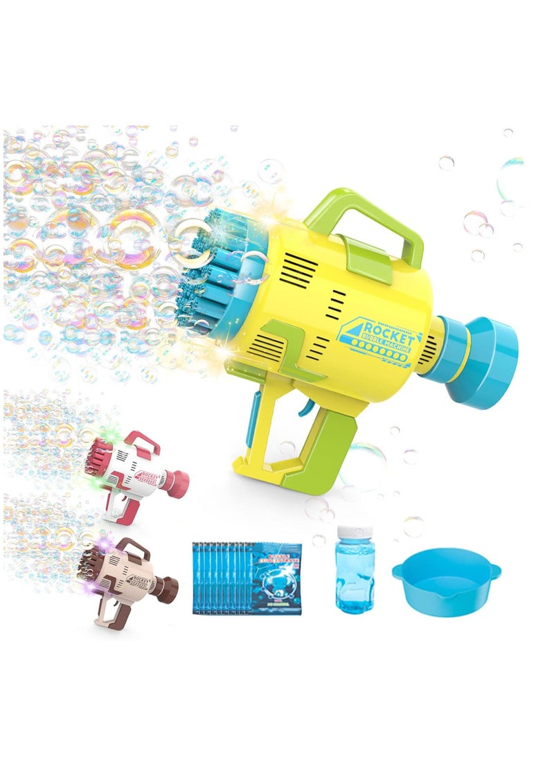 MUMS PLANET Rocket Electric Bubble Gun with 48 Holes - Super Fun with Fan and LED Light  - Image 3
