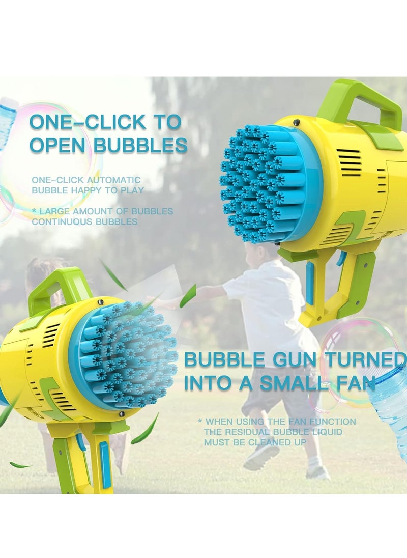 MUMS PLANET Rocket Electric Bubble Gun with 48 Holes - Super Fun with Fan and LED Light  - Image 4