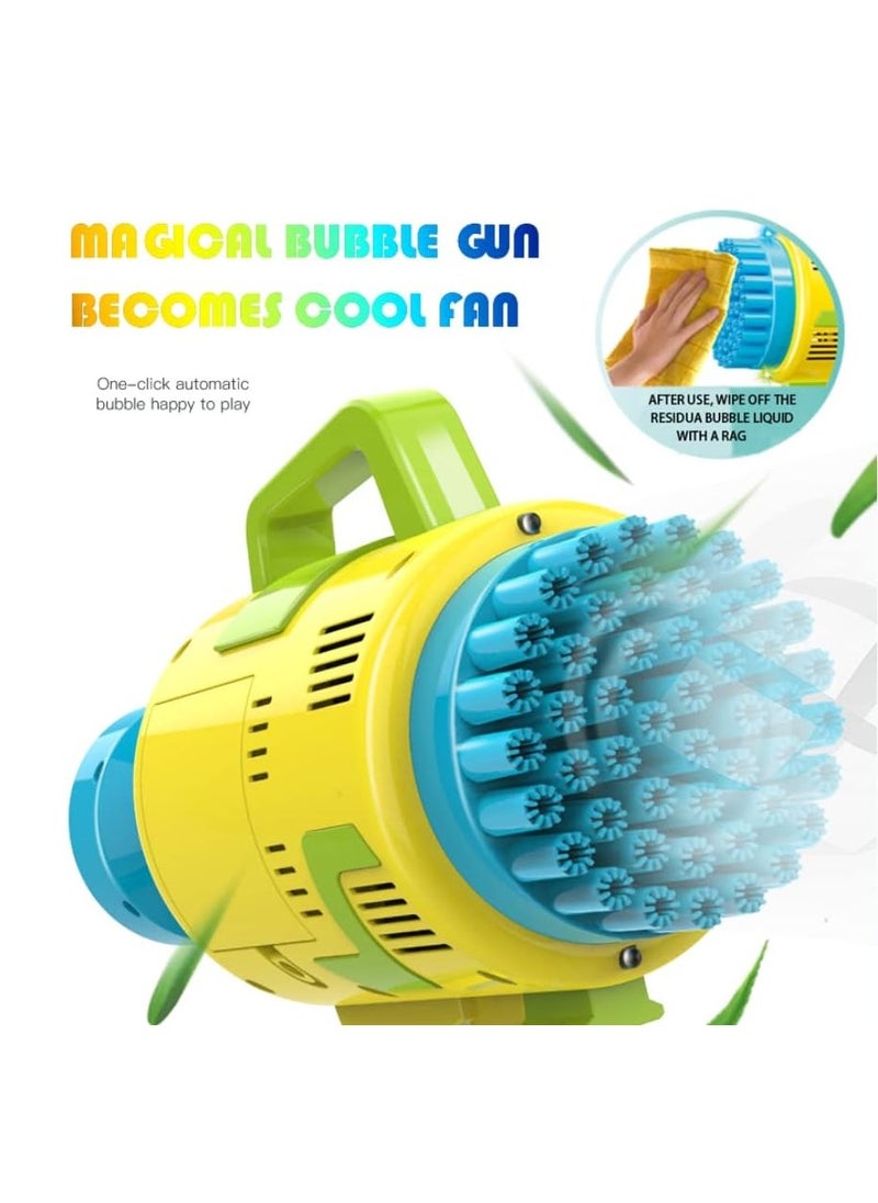 MUMS PLANET Rocket Electric Bubble Gun with 48 Holes - Super Fun with Fan and LED Light  - Image 5