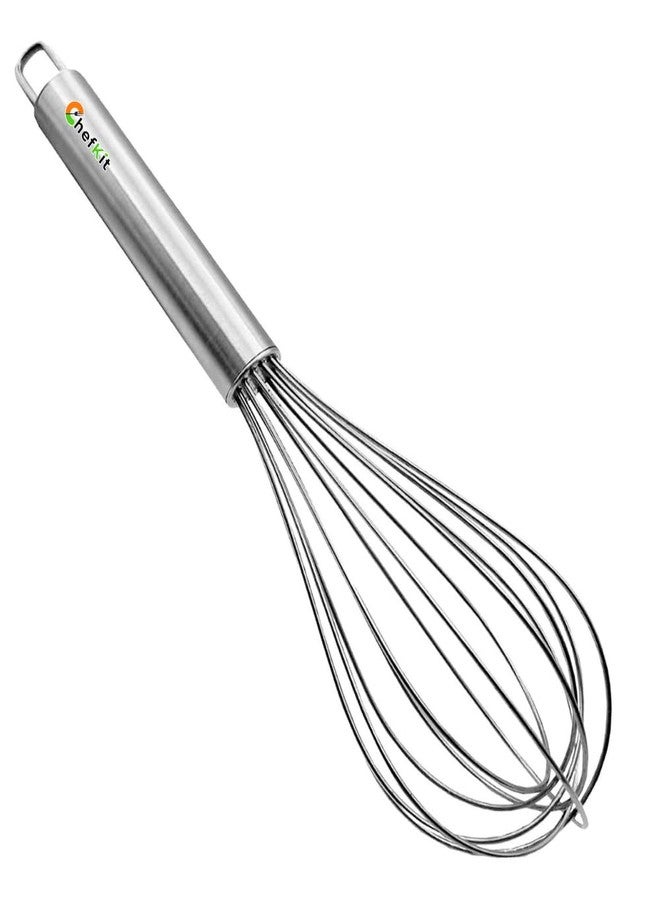Chefkit Premium Stainless Steel Balloon Whisk for Blending, Whisking, Beating, and Stirring | Durable Kitchen Utensils with Ergonomic Design, Ideal for Cooking, Baking, and Frothing (1) - Image 1